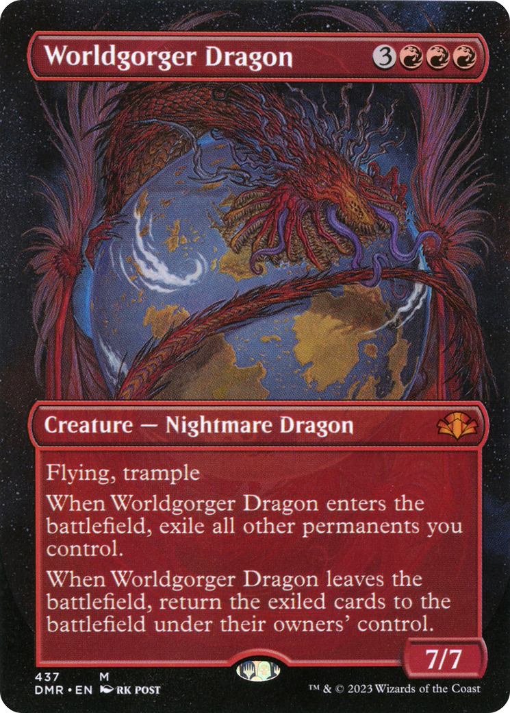 Worldgorger Dragon (Borderless Alternate Art) [Dominaria Remastered]